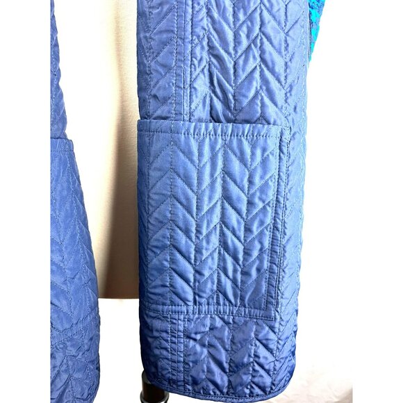 PLUS Coastal Oversized Striped Aqua Blue Catherines Zip Up Vest, Women's 4X - Picture 12 of 12